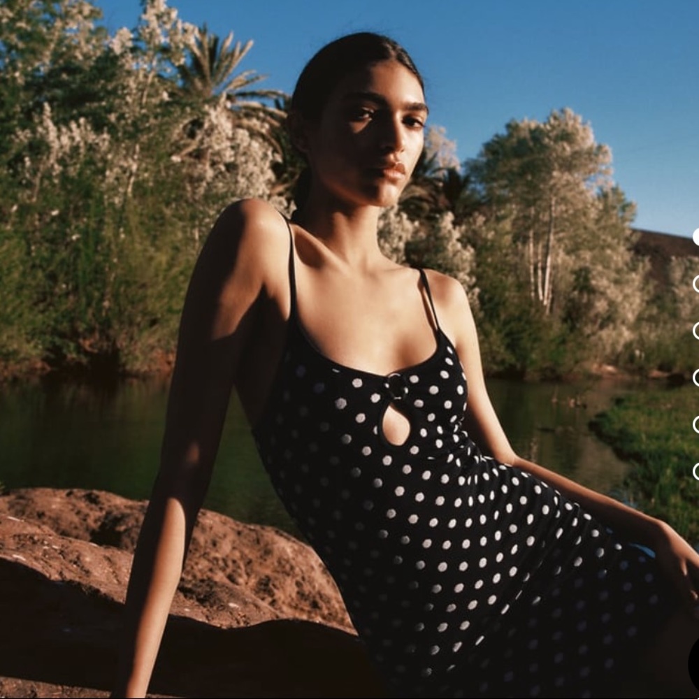 Zara seamless polka dot dress